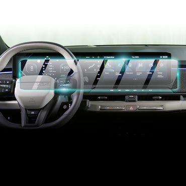 Kia EV3 2024-2025 12.3" inç Gösterge Paneli + 12.3" inç Navigasyon için 9H Nano IPG ProActive Ekran Koruyucu (Tek Parça)