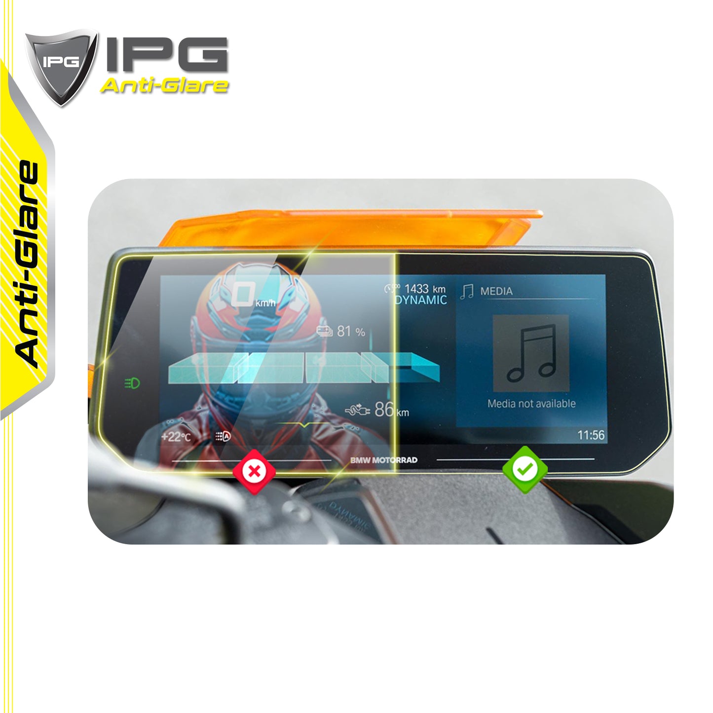 IPG Anti-Glare for BMW CE 04 Motorcycle 10.25 Inch Speedometer Display Screen Protector