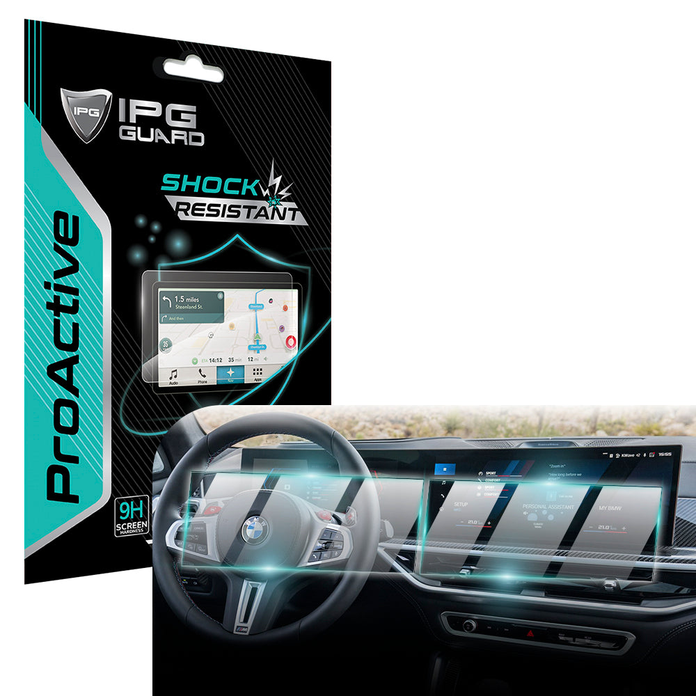 IPG ProActive for BMW X5 & X6 & XM 2024 & X7 2023-2024 14.9" inch Navigation + 12.3" inch Dashboard Screen Protector (2 Pieces)