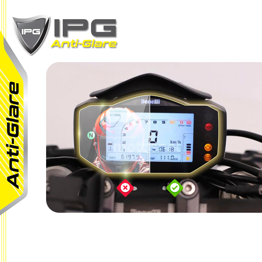 Benelli 752-752S GPS Navigasyon Hız Göstergesi Gösterge Paneli için IPG Anti-Glare Yansıma Önleyici Ekran Koruyucu