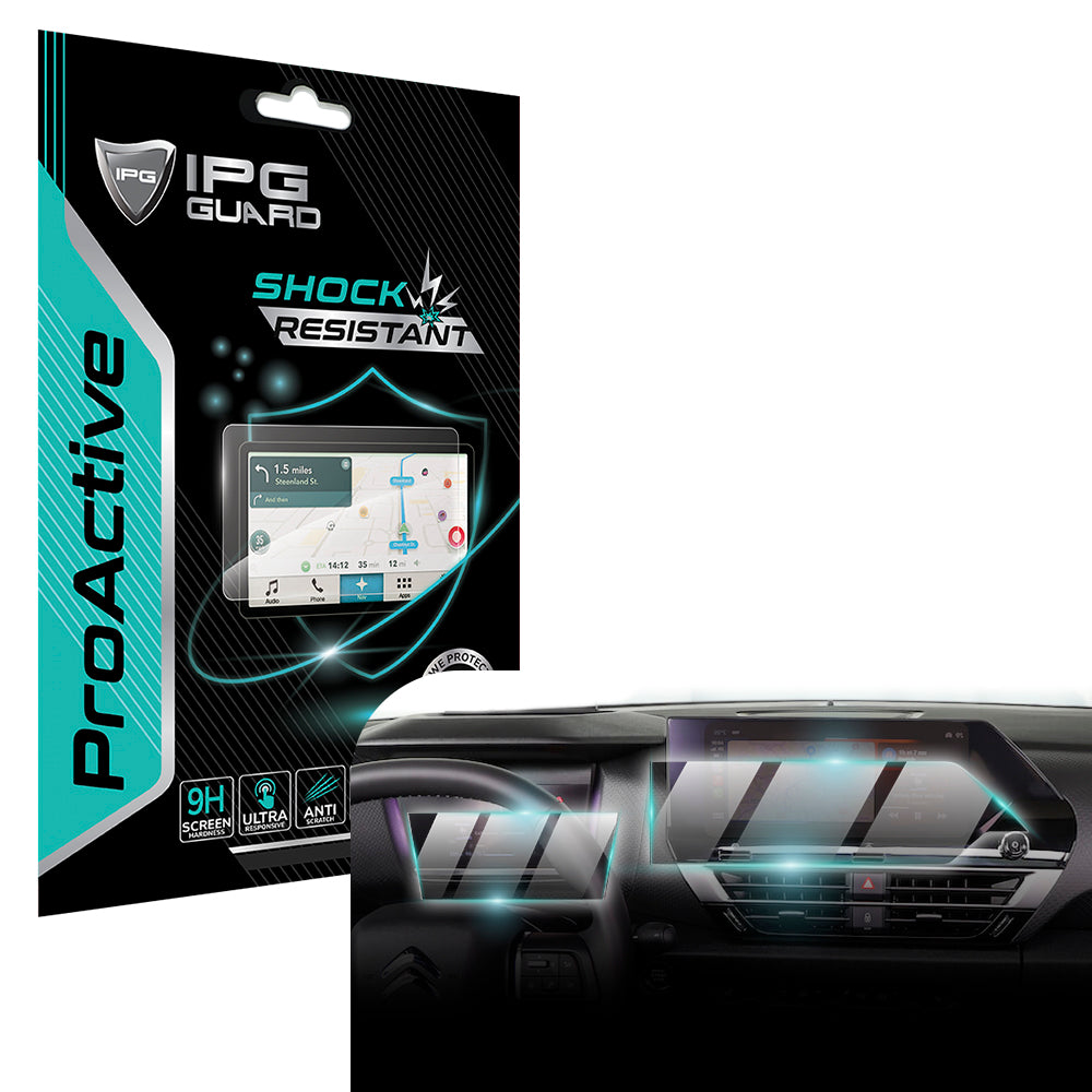 IPG ProActive for Citroen C4 X 2021-2024 eC4X 10" Inch Navigation + 5.5" Inch Dashboard SCREEN Protector
