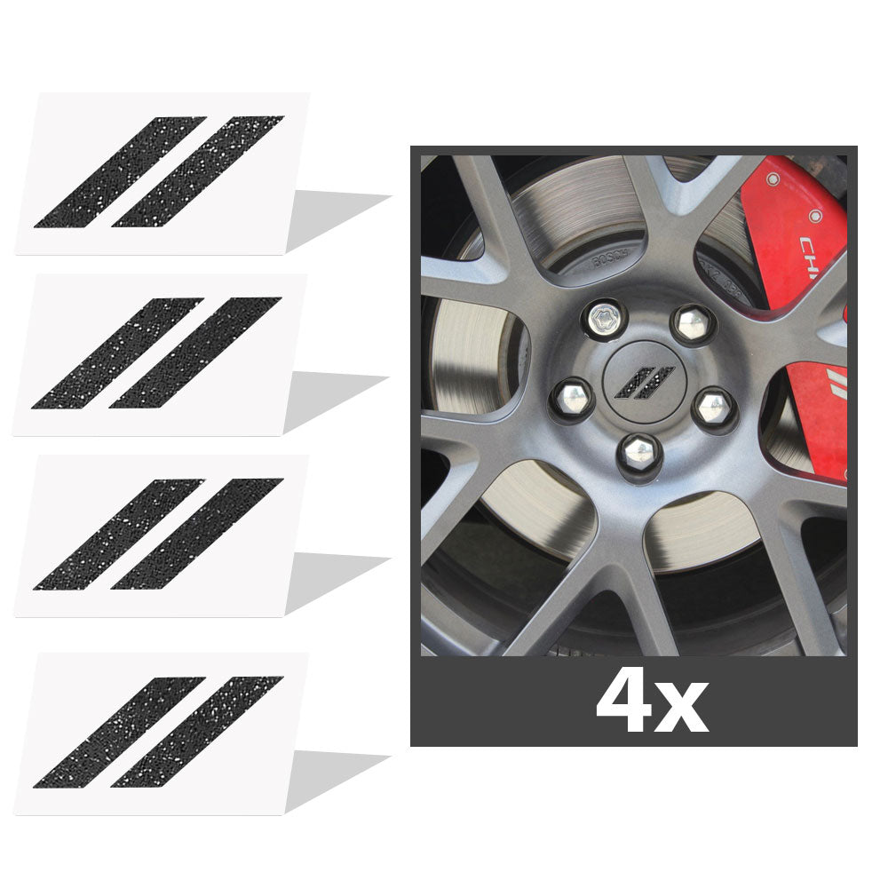 2017-2024 Dodge Challenger Hash Rhombus Jant Kapağı için IPG Dekoratif Koruyucu Logo Amblem Sticker Etiket Aksesuar Vinil (4 Set)