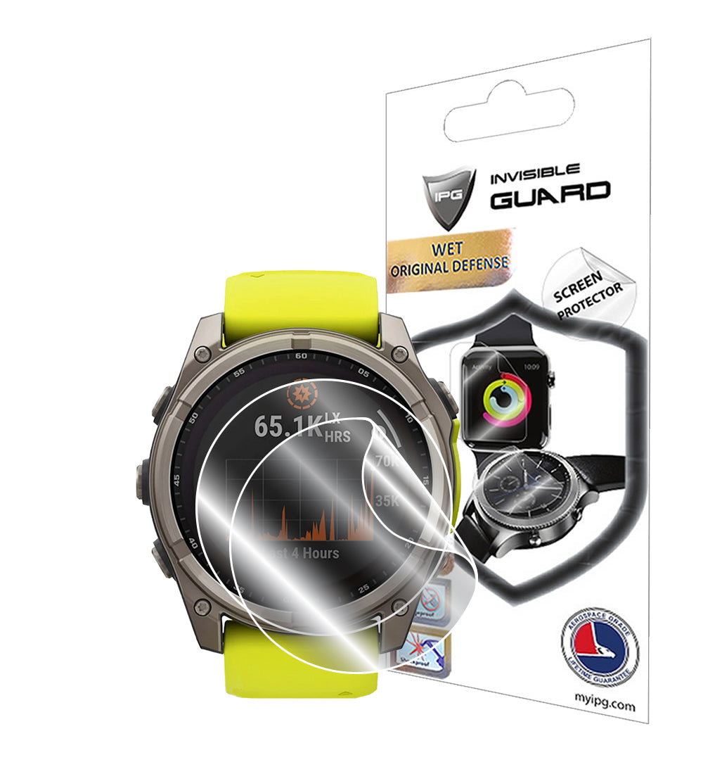 IPG Original for Garmin Fenix 8 – 51 mm SOLAR Smartwatch SCREEN Protector (2 Units) (Hydrogel)
