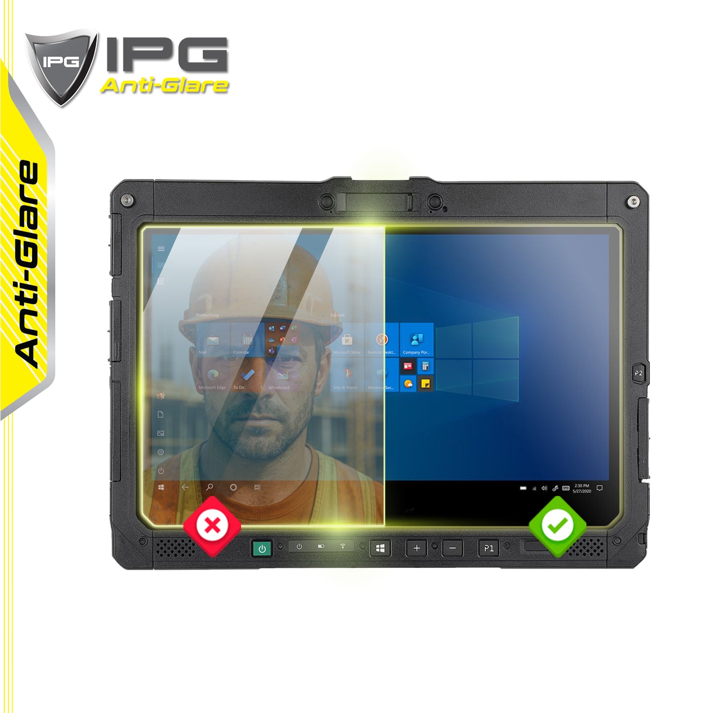 Ipg Anti-Glare for Getac K120 12.5" inch Industrial Diagnostic Tablet PC Display Anti-Glare Screen Protector