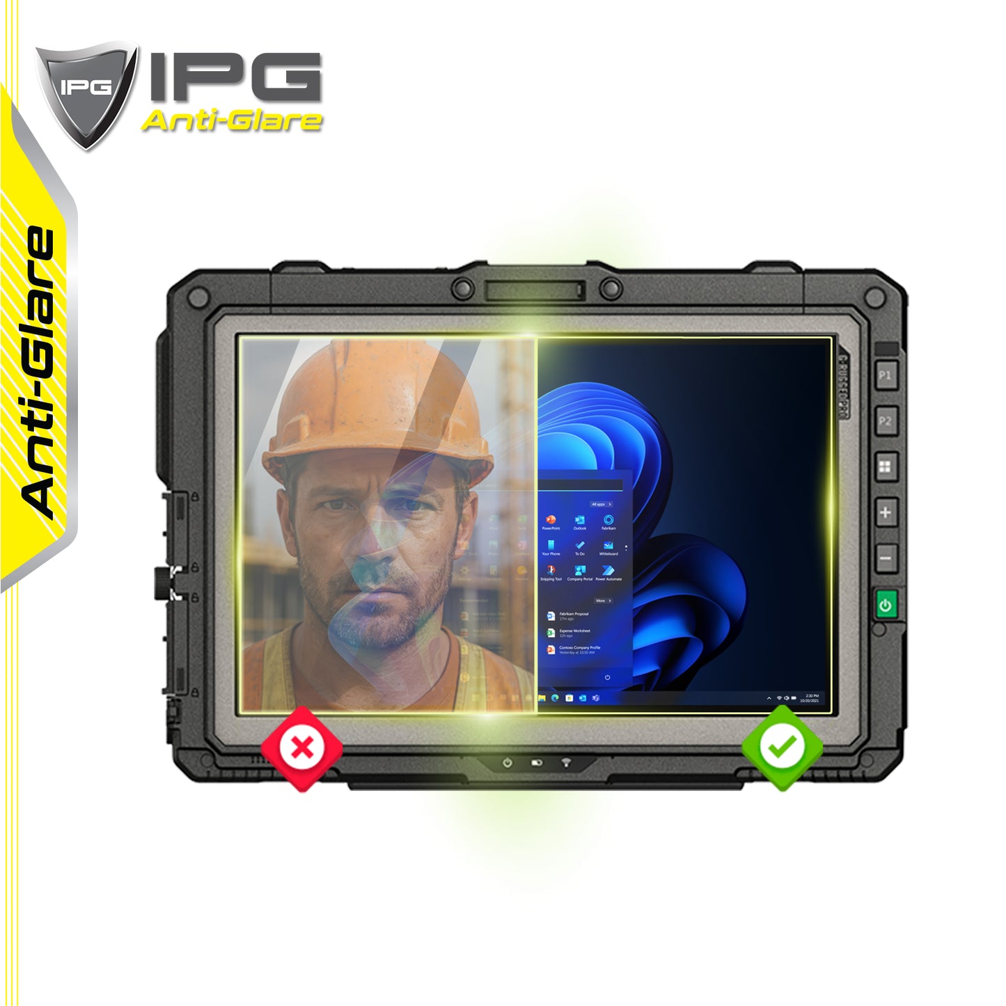 Ipg Anti-Glare for Getac UX10-EX 10.1" inch Industrial Diagnostic Tablet PC Display Anti-Glare Screen Protector