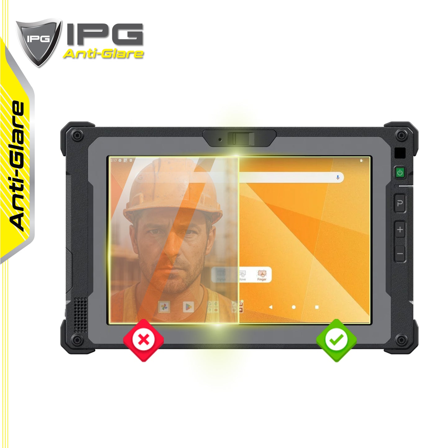 IPG Anti-Glare for Getac ZX80 8" inch Industrial Diagnostic Tablet PC Display Anti-Glare Screen Protector