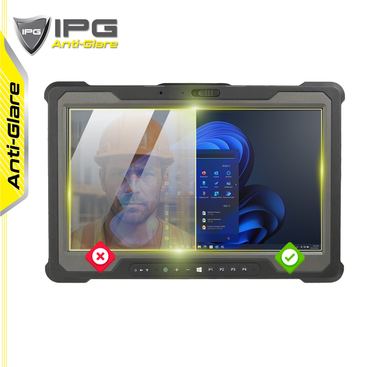 Ipg Anti-Glare for Getac A140 (VAS6150E) 14" inch Industrial Diagnostic Tablet PC Display Anti-Glare Screen Protector