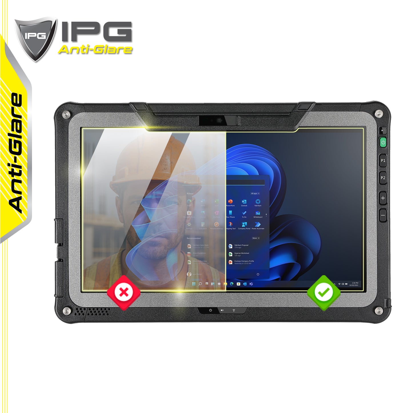 Ipg Anti-Glare for Getac F110 / F110-EX 11.6" inch Industrial Diagnostic Tablet PC Display Anti-Glare Screen Protector