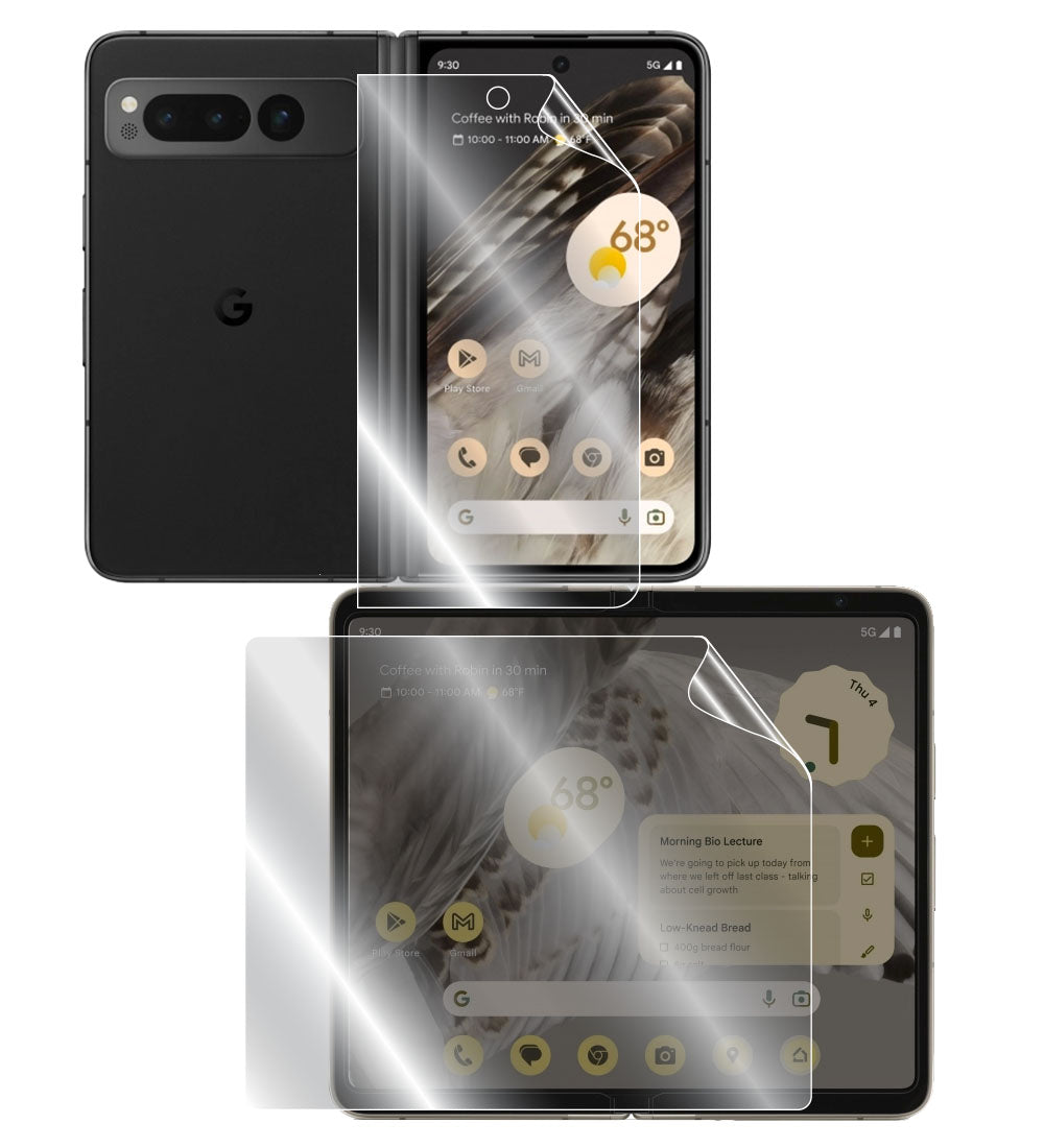 Google Pixel Fold Akıllı Telefon için IPG Orijinal (İç - Dış Ekran) Tam Kaplama Koruyucu (Hidrojel)