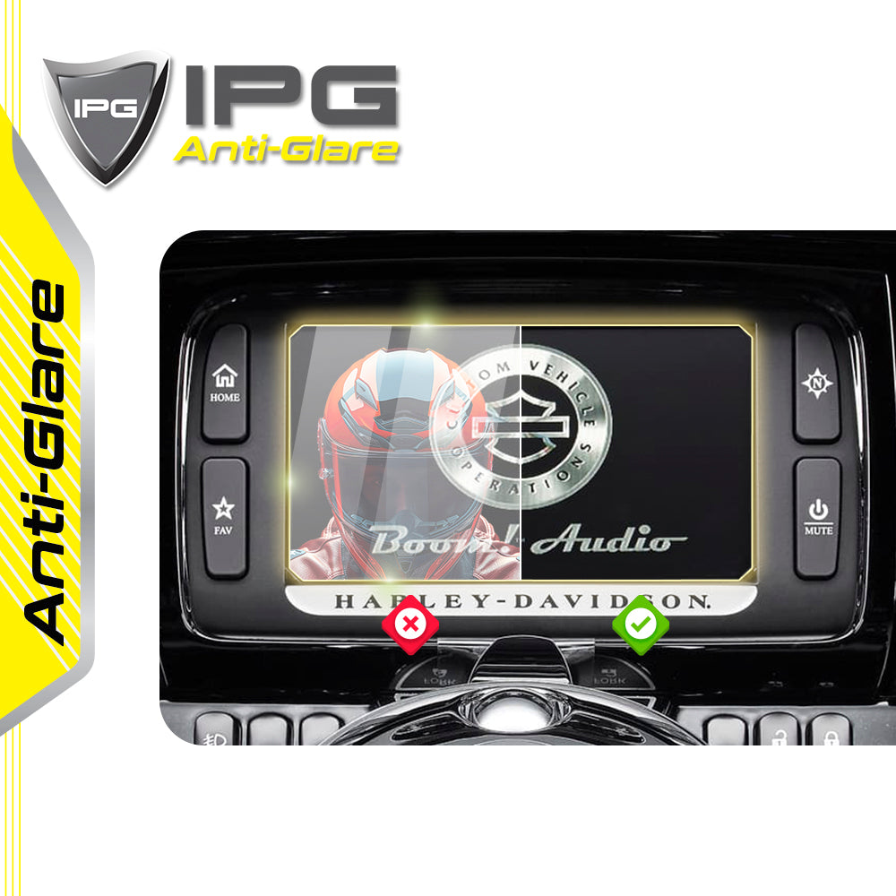 Harley Davidson 2014-2018 BOOM! BOX 6.5GT GPS Motor Navigasyon Hız Göstergesi Gösterge Paneli için IPG Anti-Glare Yansıma Önleyici Ekran Koruyucu