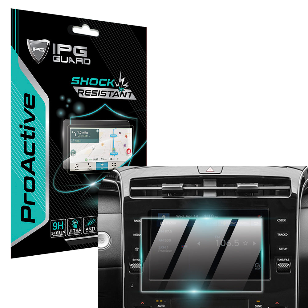 IPG ProActive for Hyundai Tucson SE, SEL, XRT BLUE 2022-2024 & Tucson Plug-in Hybrid Essentail N-Line 2023 & Santa Cruz SE/SEL/SEL/Night/Premium 2022-2023 8" Inch Navigation SCREEN Protector