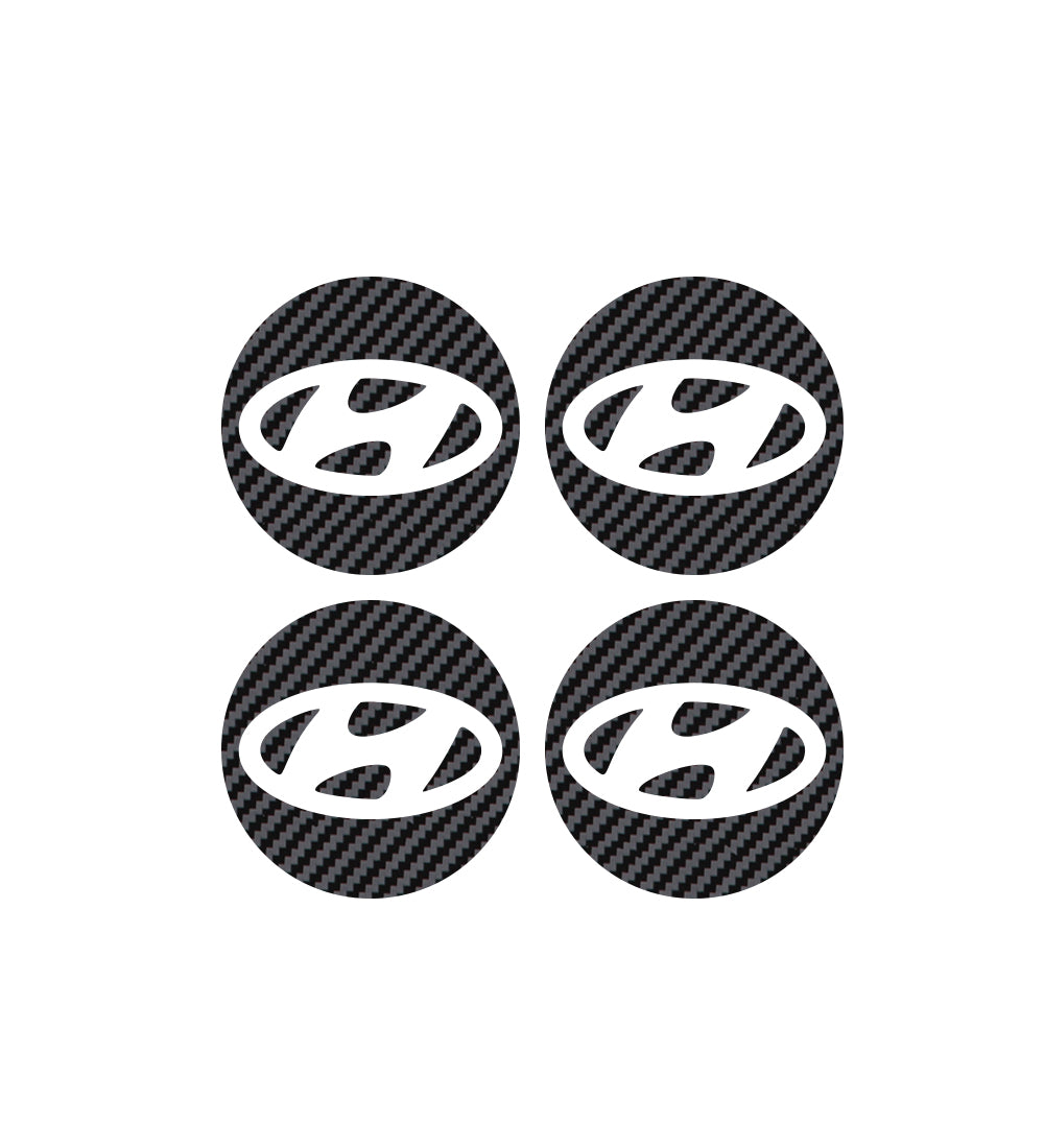 IPG Decorative for Hyundai Sonata - Azera - Santa Fe 2011-2023 Logo Center Cap Wheel Tire Decals Stickers Logo (Center Cap:2.31"-4 Units)