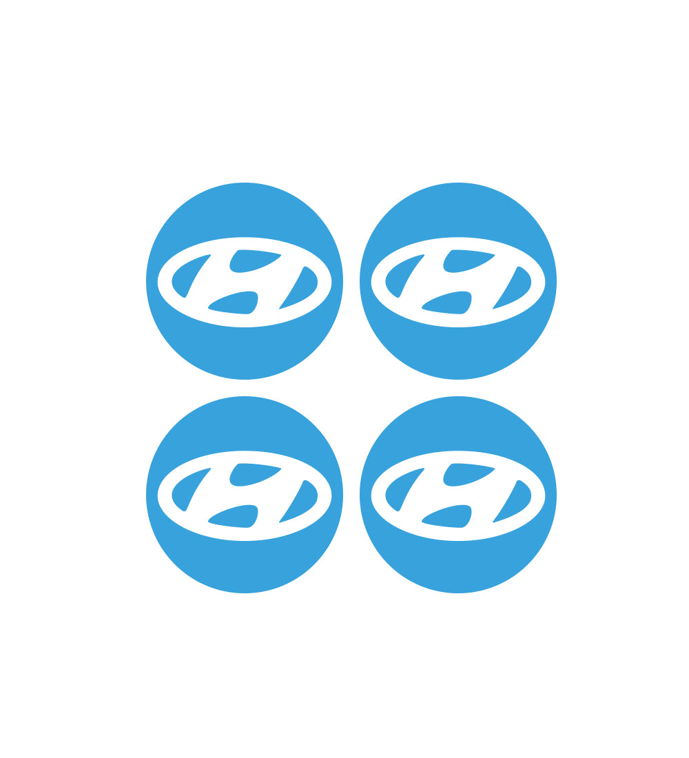 IPG Decorative for Hyundai Sonata - Azera - Santa Fe 2011-2023 Logo Center Cap Wheel Tire Decals Stickers Logo (Center Cap:2.31"-4 Units)
