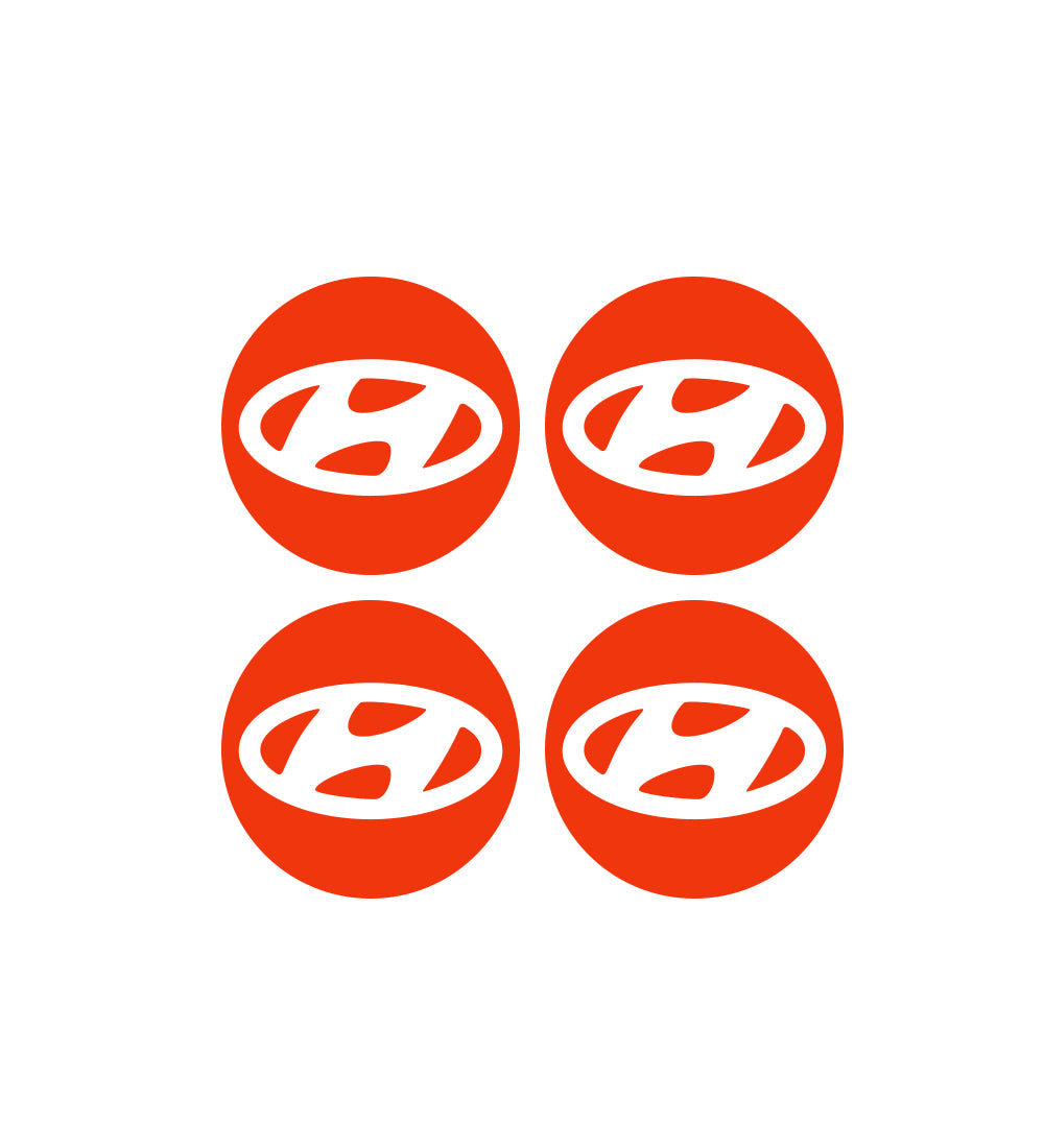 IPG Decorative for Hyundai Sonata - Azera - Santa Fe 2011-2023 Logo Center Cap Wheel Tire Decals Stickers Logo (Center Cap:2.31"-4 Units)