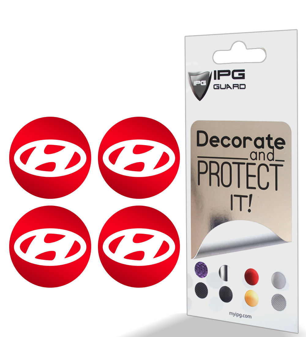 IPG Decorative for Hyundai Sonata - Azera - Santa Fe 2011-2023 Logo Center Cap Wheel Tire Decals Stickers Logo (Center Cap:2.31"-4 Units)