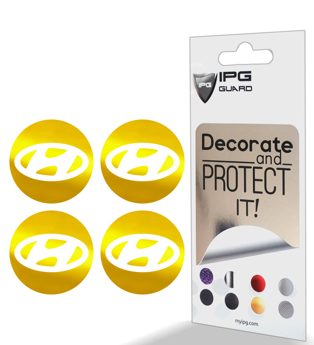 IPG Decorative for Hyundai Sonata - Azera - Santa Fe 2011-2023 Logo Center Cap Wheel Tire Decals Stickers Logo (Center Cap:2.31"-4 Units)
