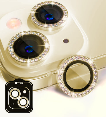 IPG ProLens Apple iPhone 14 - 14 Plus için Elmas - Taşlı Kamera Lens Koruyucu (4 Farklı Renk Seçeneğiyle)
