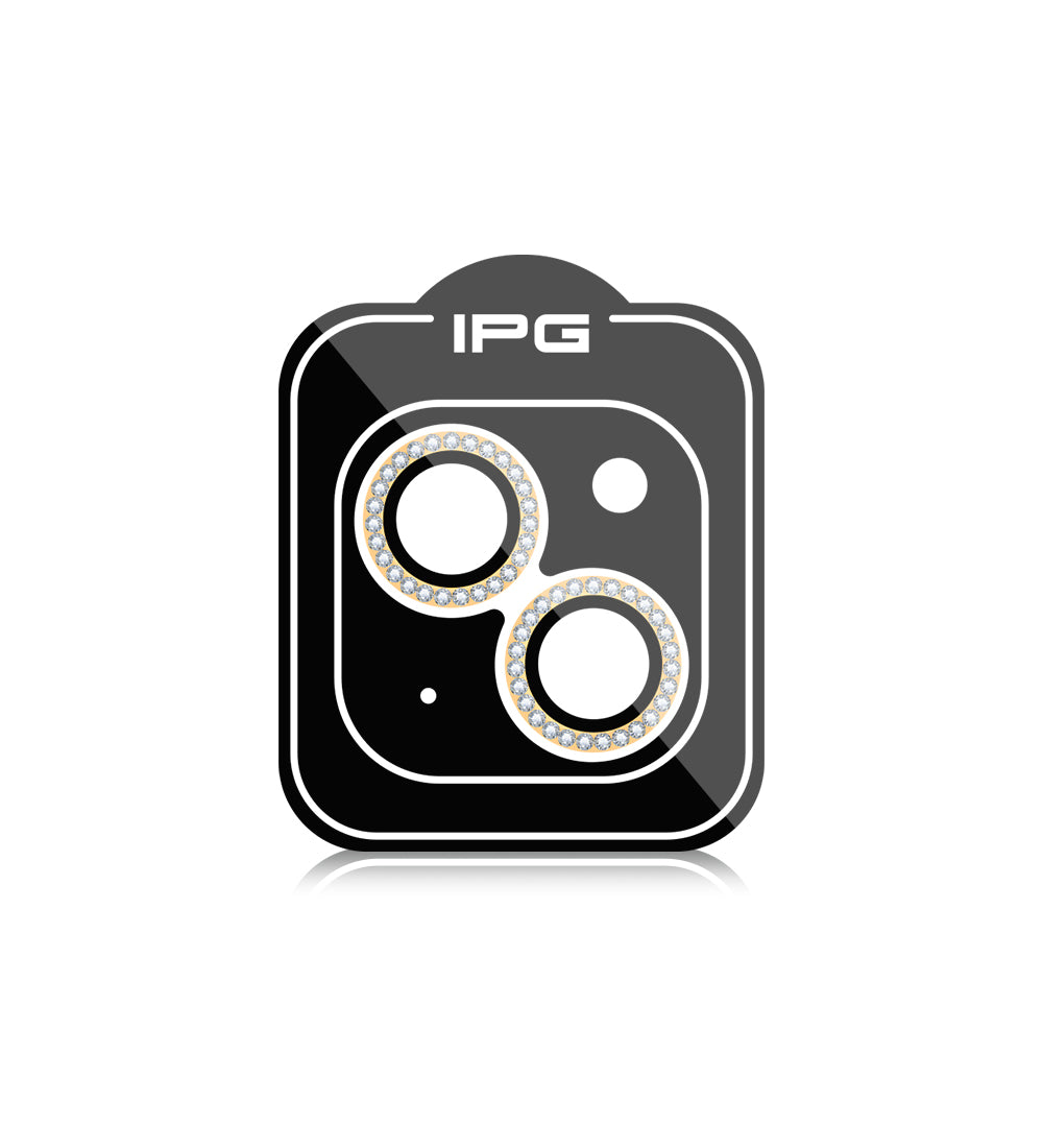 IPG ProLens for Apple iPhone 14 - 14 Plus DIAMOND FRAME CAMERA LENS Protector (Gold)