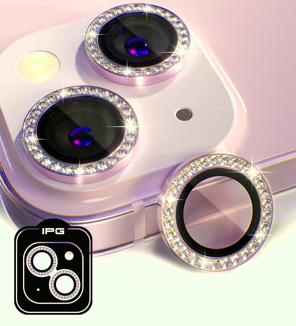 IPG ProLens Apple iPhone 14 - 14 Plus için Elmas - Taşlı Kamera Lens Koruyucu (4 Farklı Renk Seçeneğiyle)