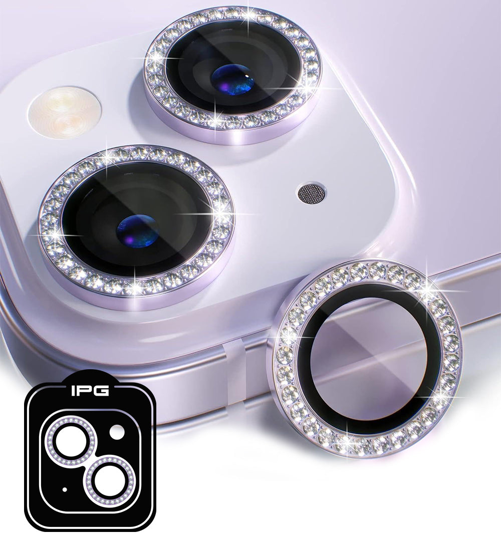 IPG ProLens Apple iPhone 14 - 14 Plus için Elmas - Taşlı Kamera Lens Koruyucu (4 Farklı Renk Seçeneğiyle)