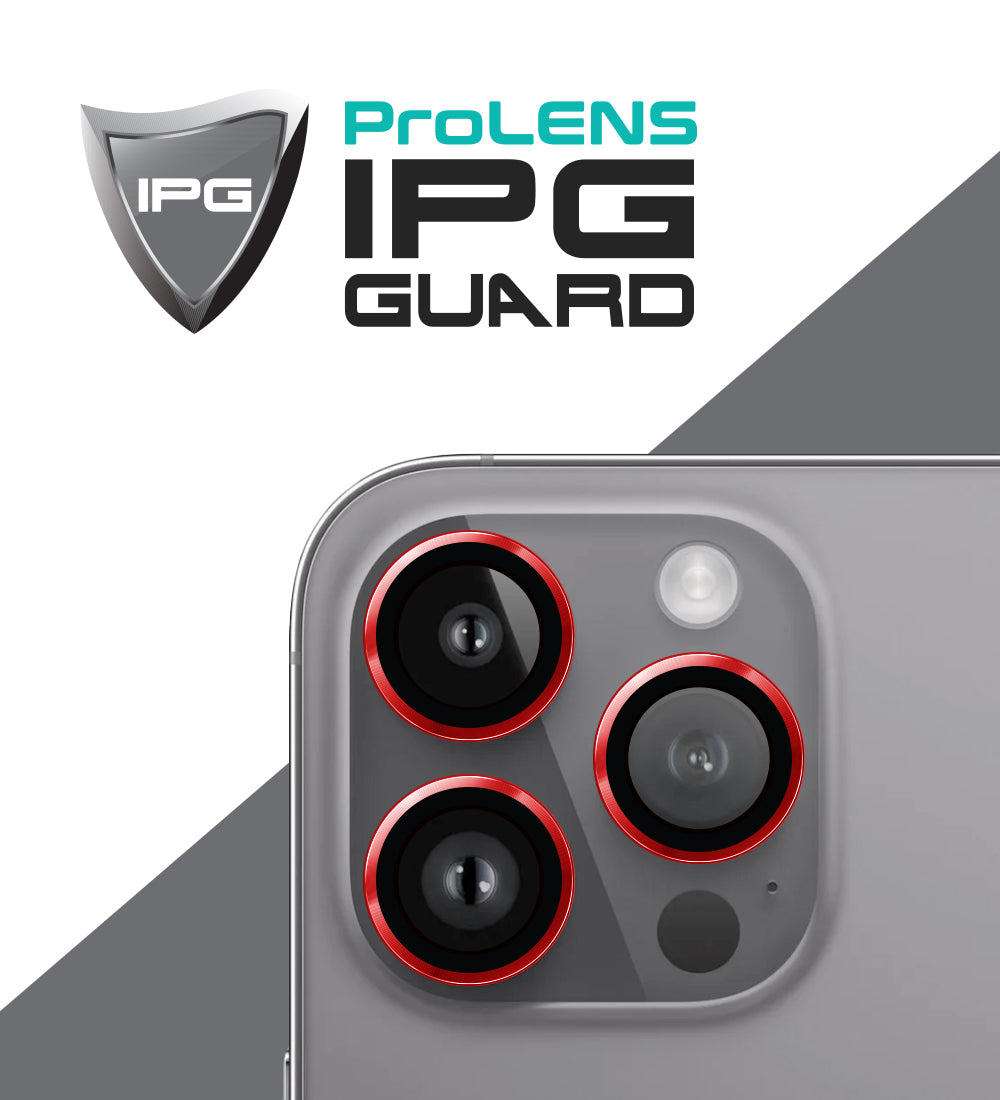 IPG ProLens for Apple iPhone 15 Pro - 15 Pro Max CD TRACK FRAME CAMERA LENS Protector (4 Color Options)