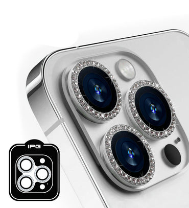 IPG ProLens Apple iPhone 14 Pro - 14 Pro Max için Elmas - Taşlı Kamera Lens Koruyucu (4 Farklı Renk Seçeneğiyle)