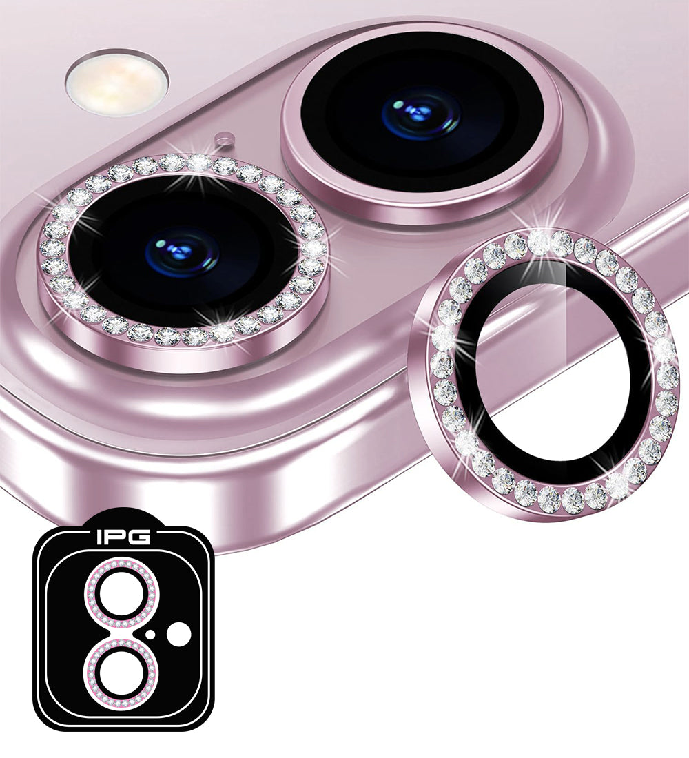 IPG ProLens Apple iPhone 16 - 16 Plus için Elmas - Taşlı Kamera Lens Koruyucu (4 Farklı Renk Seçeneğiyle)