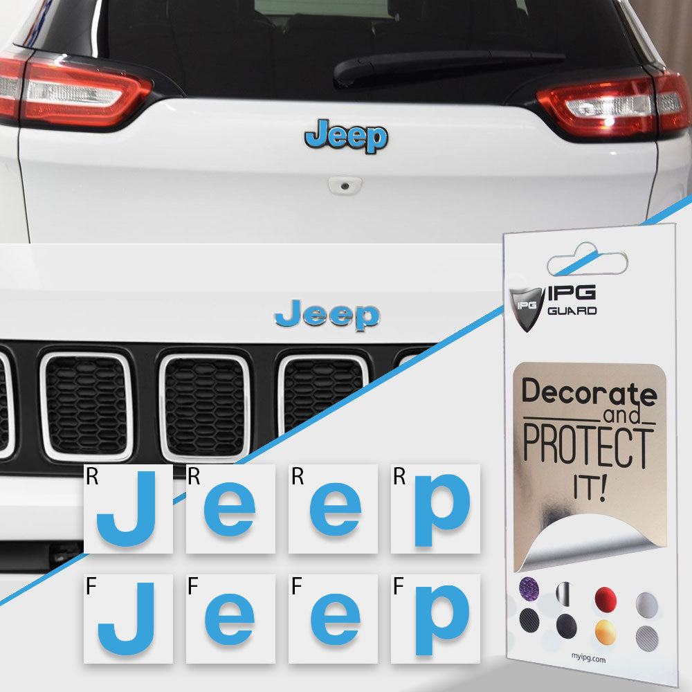 Jeep Compass MP 2017-2019 Ön ve Arka Amblem için IPG Dekoratif Koruyucu Logo Sticker Etiket Aksesuar Vinil