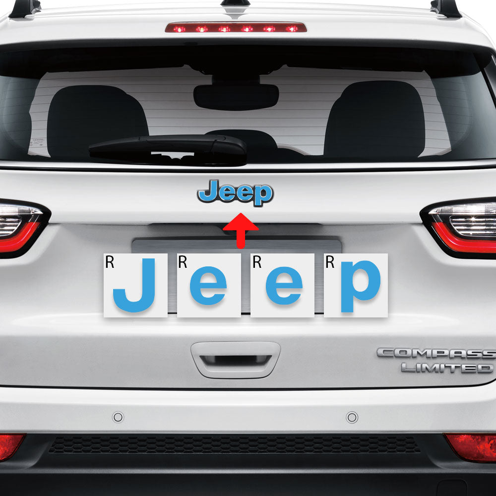 Jeep Compass MP 2017-2019 Ön ve Arka Amblem için IPG Dekoratif Koruyucu Logo Sticker Etiket Aksesuar Vinil