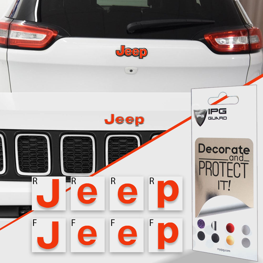 Jeep Compass MP 2017-2019 Ön ve Arka Amblem için IPG Dekoratif Koruyucu Logo Sticker Etiket Aksesuar Vinil