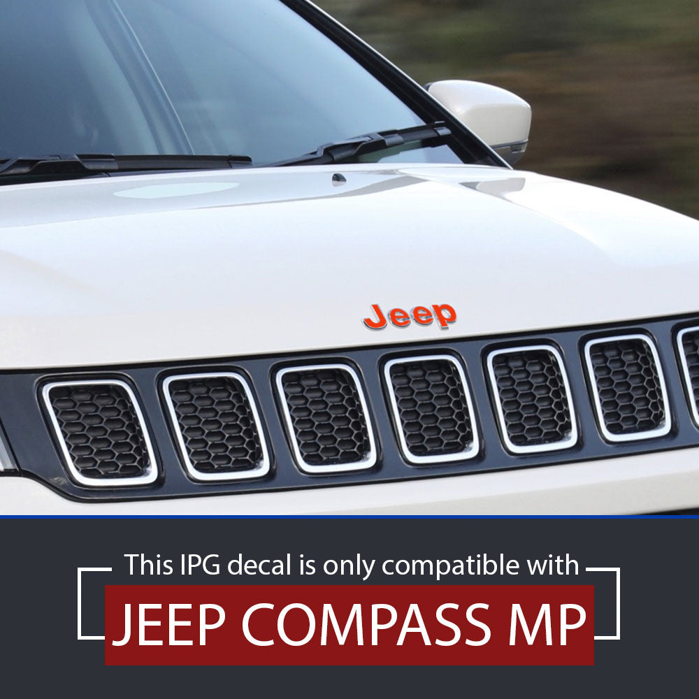 Jeep Compass MP 2017-2019 Ön ve Arka Amblem için IPG Dekoratif Koruyucu Logo Sticker Etiket Aksesuar Vinil