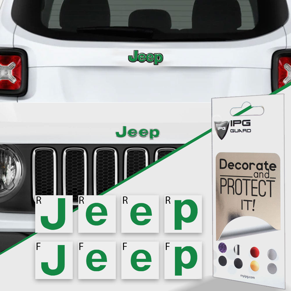 Jeep Renegade 2015 - 2020 Ön Ve Arka Amblem için IPG Dekoratif Koruyucu Logo Sticker Etiket Aksesuar Vinil