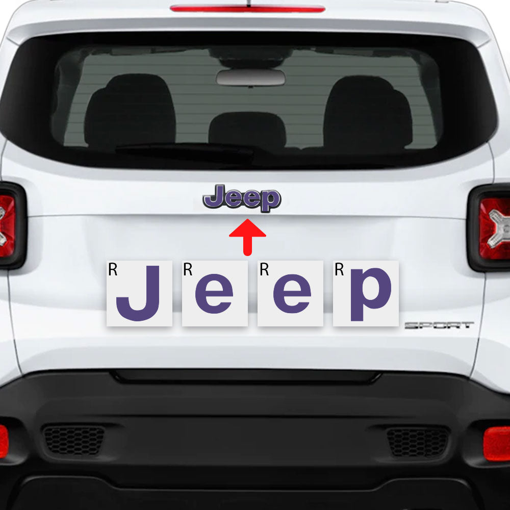 Jeep Renegade 2015 - 2020 Ön Ve Arka Amblem için IPG Dekoratif Koruyucu Logo Sticker Etiket Aksesuar Vinil