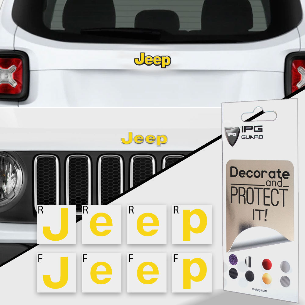 Jeep Renegade 2015 - 2020 Ön Ve Arka Amblem için IPG Dekoratif Koruyucu Logo Sticker Etiket Aksesuar Vinil