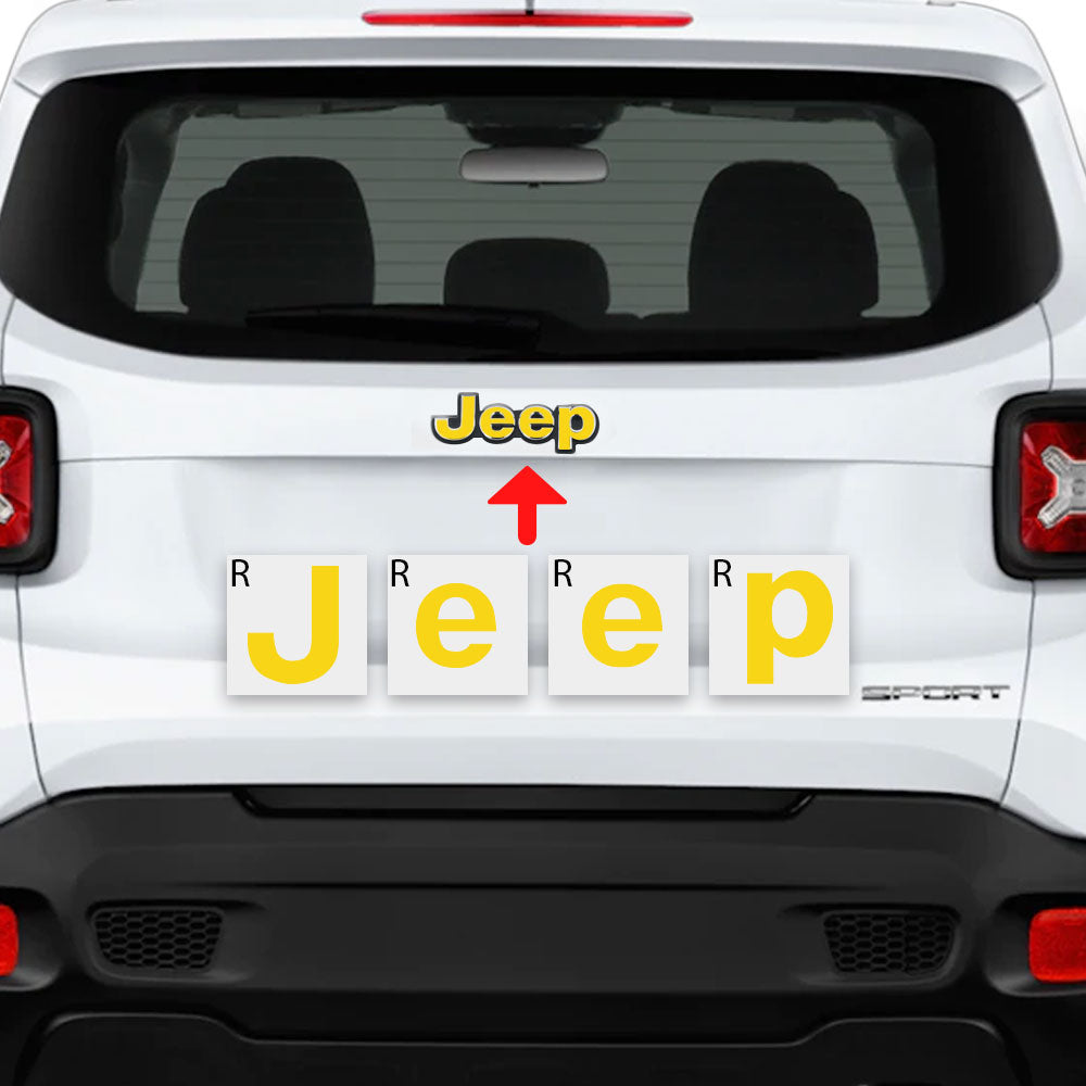 Jeep Renegade 2015 - 2020 Ön Ve Arka Amblem için IPG Dekoratif Koruyucu Logo Sticker Etiket Aksesuar Vinil