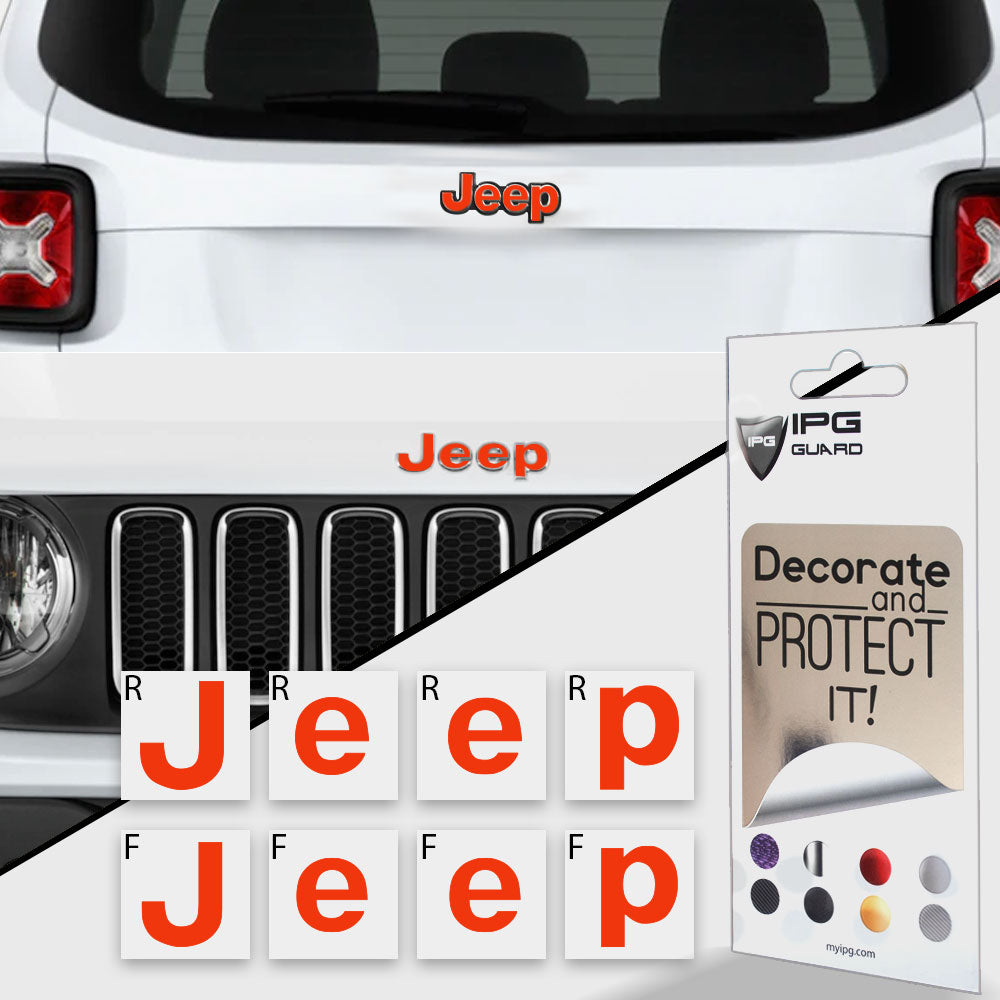 Jeep Renegade 2015 - 2020 Ön Ve Arka Amblem için IPG Dekoratif Koruyucu Logo Sticker Etiket Aksesuar Vinil
