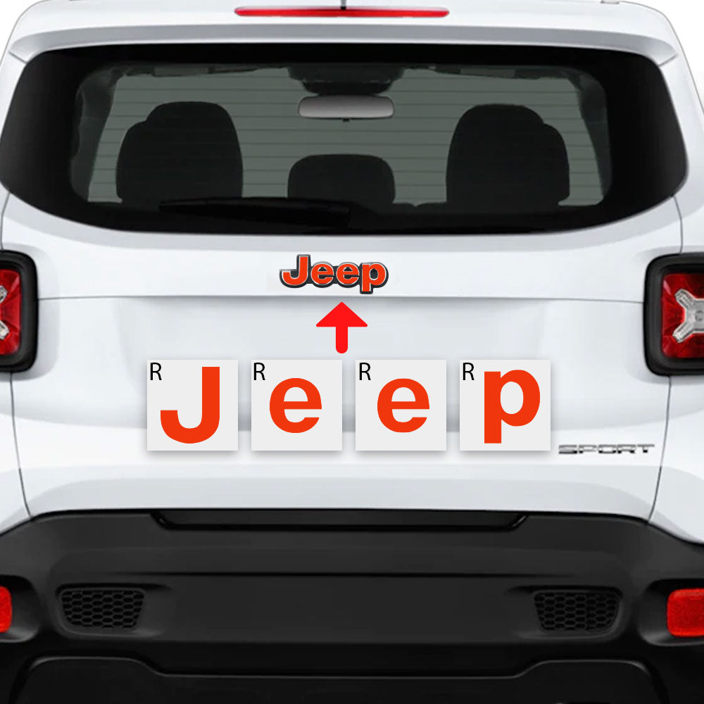 Jeep Renegade 2015 - 2020 Ön Ve Arka Amblem için IPG Dekoratif Koruyucu Logo Sticker Etiket Aksesuar Vinil