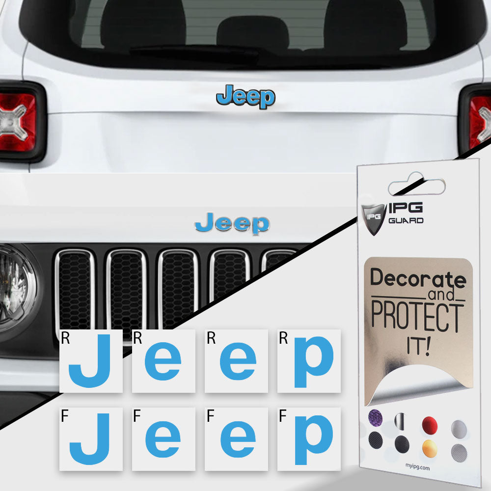 Jeep Renegade 2015 - 2020 Ön Ve Arka Amblem için IPG Dekoratif Koruyucu Logo Sticker Etiket Aksesuar Vinil