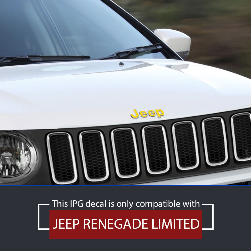 Jeep Renegade Limited 2015 - 2020 Ön ve Arka Amblem için IPG Dekoratif Koruyucu Logo Sticker Etiket Aksesuar Vinil