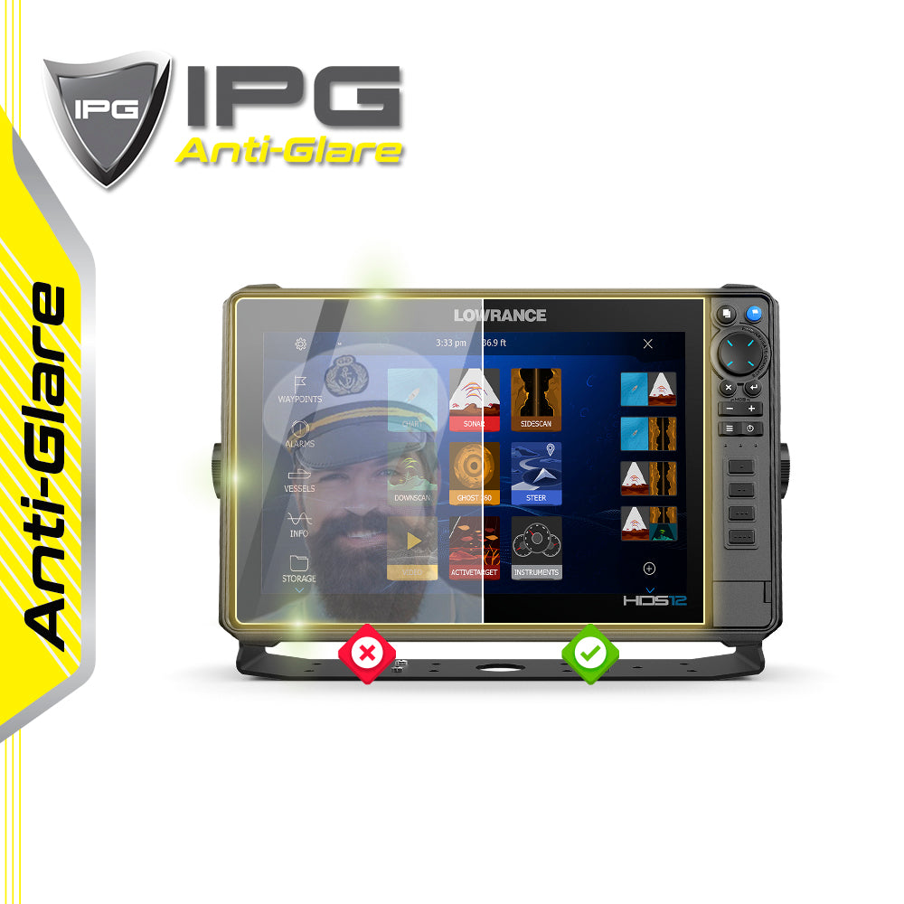 LOWRANCE HDS PRO 12" inç Balık Bulucu & Harita Çizer Sonar Radar Harita Dönüştürücü Ekranı için IPG Anti-Glare Yansıma Önleyici Ekran Koruyucu