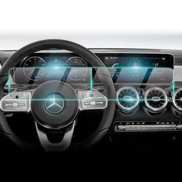 Mercedes Benz A - B Class EQB 300 350 4MATIC SUV EQB 250 2019-2023 & SUV CLA 250 4 MATIC COUPE 2024 10.25" inç Gösterge Paneli ve Navigasyon için 9H Nano IPG ProActive 2'li Ekran Koruyucu