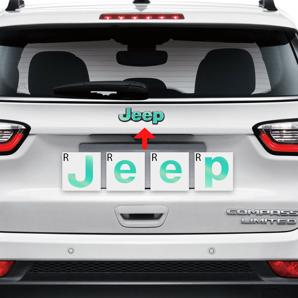 Jeep Compass MP 2017-2019 Ön ve Arka Amblem için IPG Dekoratif Koruyucu Logo Sticker Etiket Aksesuar Vinil