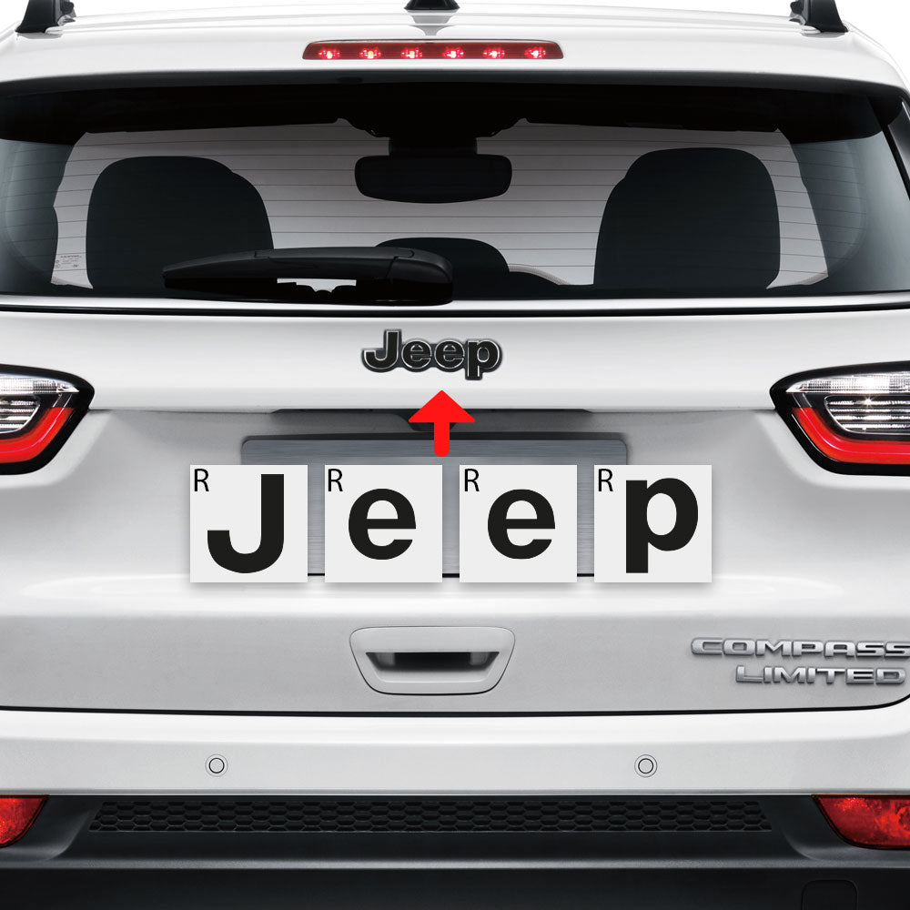 Jeep Compass MP 2017-2019 Ön ve Arka Amblem için IPG Dekoratif Koruyucu Logo Sticker Etiket Aksesuar Vinil