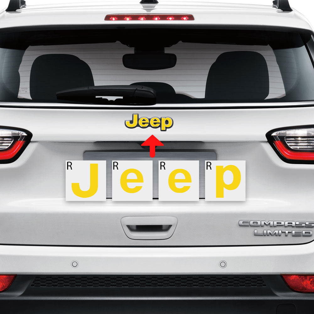 Jeep Compass MP 2017-2019 Ön ve Arka Amblem için IPG Dekoratif Koruyucu Logo Sticker Etiket Aksesuar Vinil