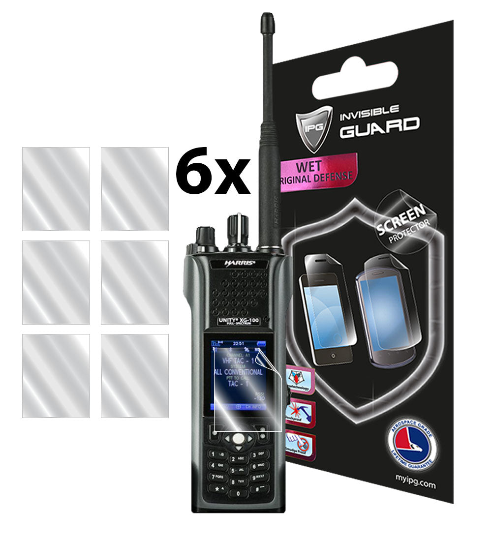 HARRIS Unity XG-100P Taşınabilir Radyo için IPG Orijinal EKRAN Koruyucu (6 Adet) (Hidrojel)