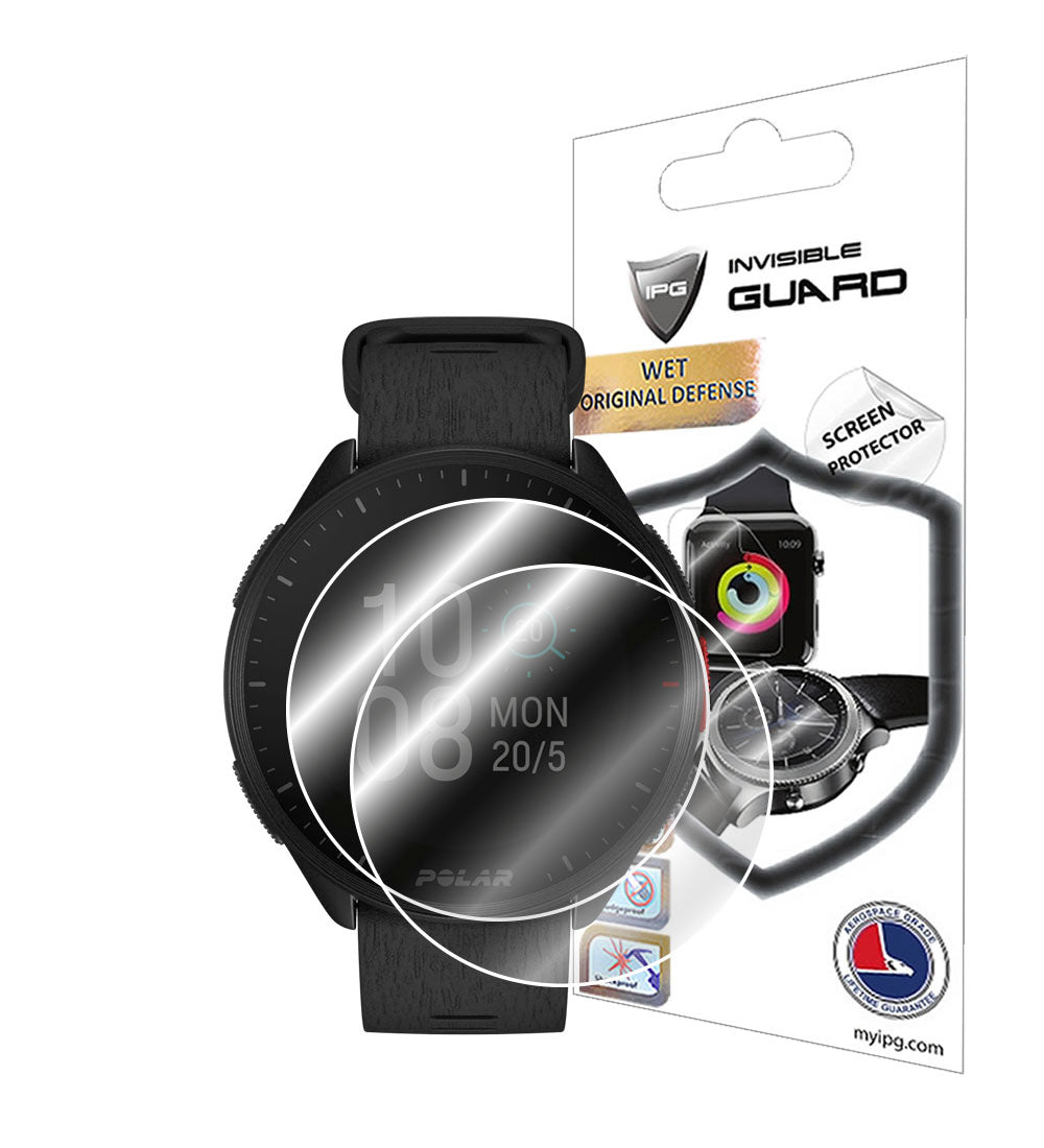 Polar Pacer - Pacer Pro GPS Koşu Saat için IPG Orijinal Ekran Koruyucu (2 Adet) (Hidrojel)