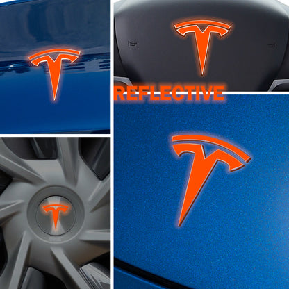 IPG Reflective for Tesla Model Y Decal Sticker (8 Logo Set) Protector (Reflective Series)