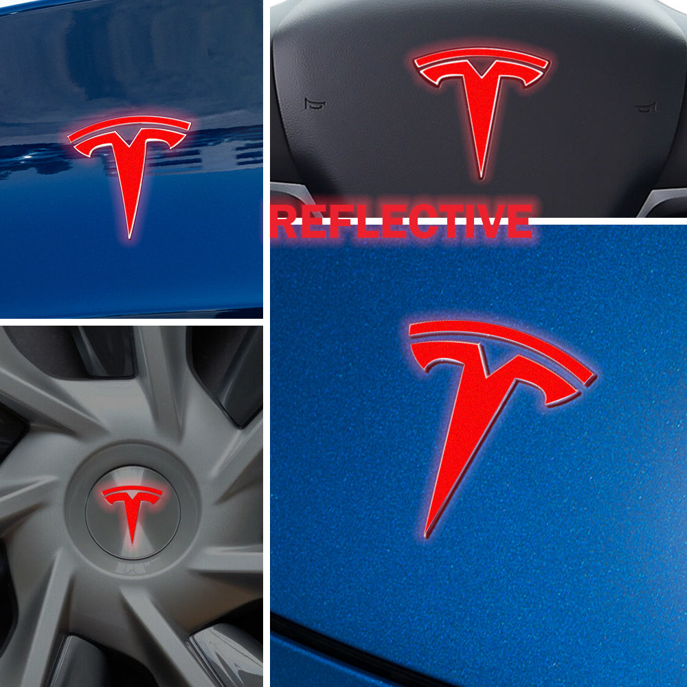 IPG Decorative for Tesla Model Y Decal Sticker (8 Logo Set) Protector (Reflective Series)
