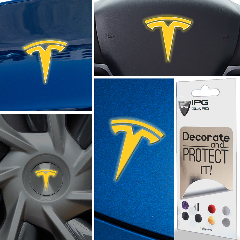 IPG Decorative for Tesla Model Y Decal Sticker (8 Logo Set) Protector (Reflective Series)