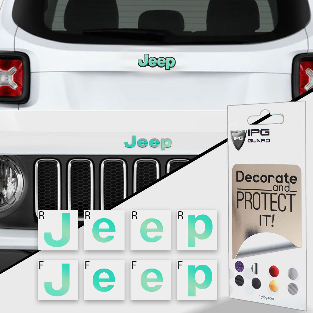 Jeep Renegade 2015 - 2020 Ön Ve Arka Amblem için IPG Dekoratif Koruyucu Logo Sticker Etiket Aksesuar Vinil